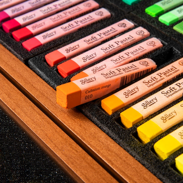 South Korea Ally Professional Grade Chalk 72 Colors in a Wooden Box