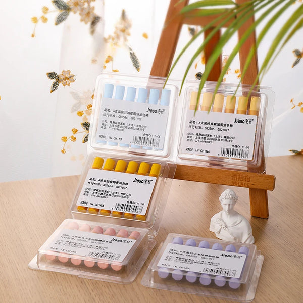 6 Piece Single Color Refill Soft Oil Pastels