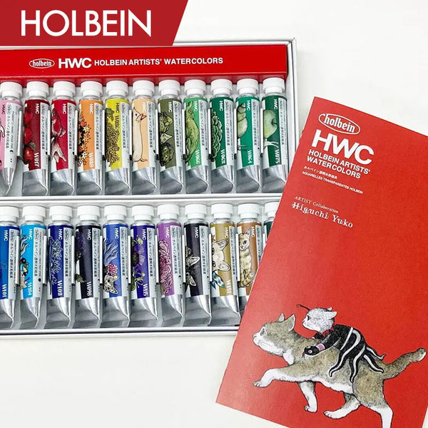 Holbein & Yuko Higuchi 24 Watercolour Paints in 5ml tubes