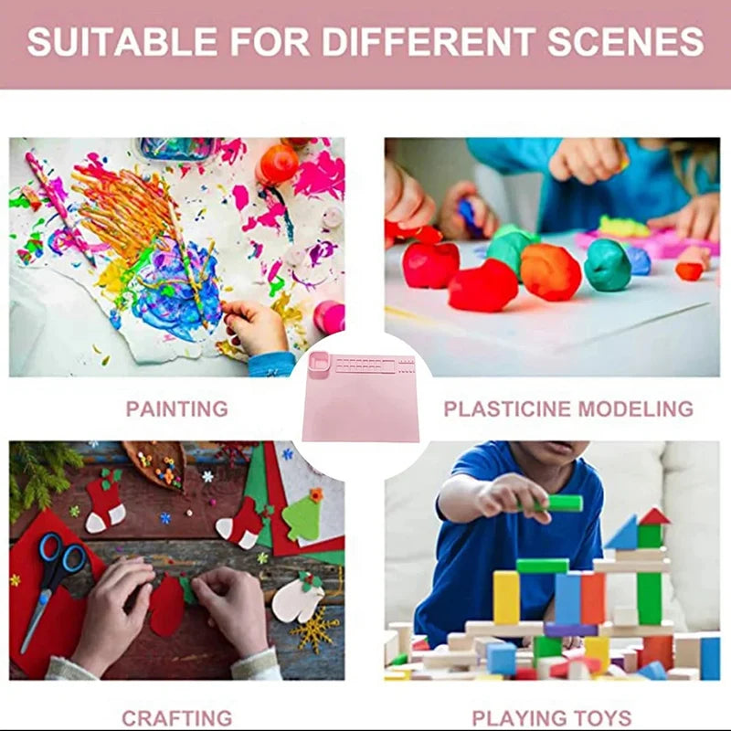 Silicone Washable Painting Pad & Brush Holder