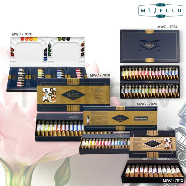 Mijello Misson Gold 36/34/24/12 Color Watercolor Pigment