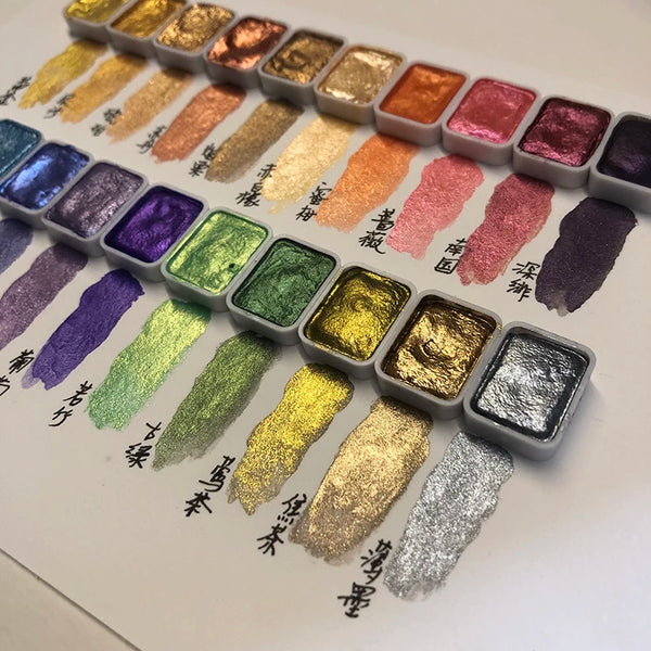 Mineral Pearlescent Solid Watercolor Pigment