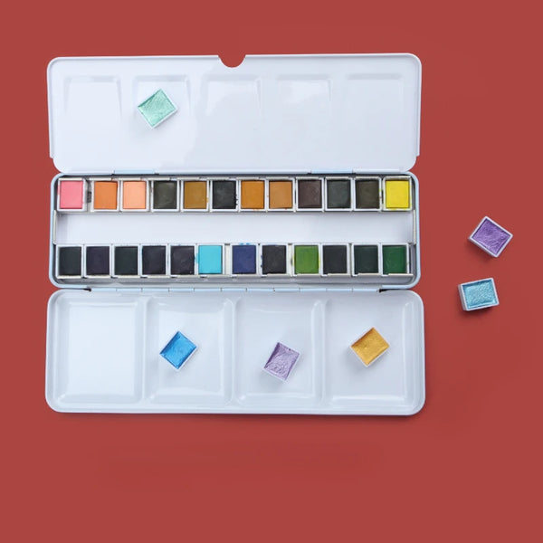 Half Pan Watercolor Tray Paint Box