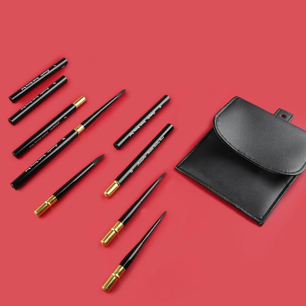 6 Piece Portable Watercolor Brush Set with Brush Bag