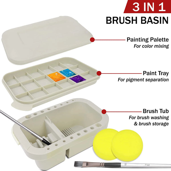 Multifunction Paint Brush Cleaner, Washer and Brush Holder