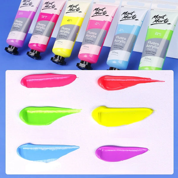 50ml Fluorescent/Metallic Acrylic Paint Tubes