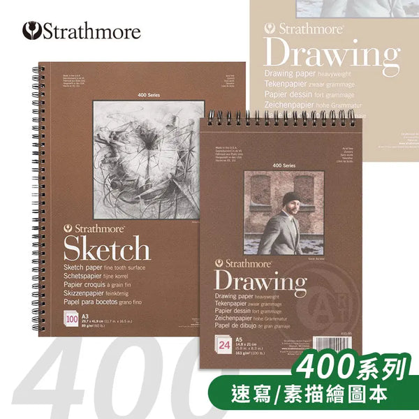 Imported Strathmore 400 Series Sketchbook Bound with Coil