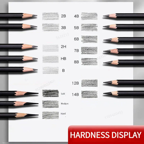 Roll Up Professional Sketch Pencil Set