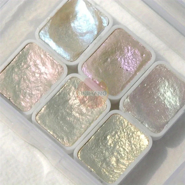 6 Metalic & Pearlescent Watercolor Pans